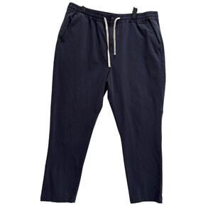 J. Crew Mens Pants Size XL Navy Blue Chinos Cordura Fabric Elastic Waist